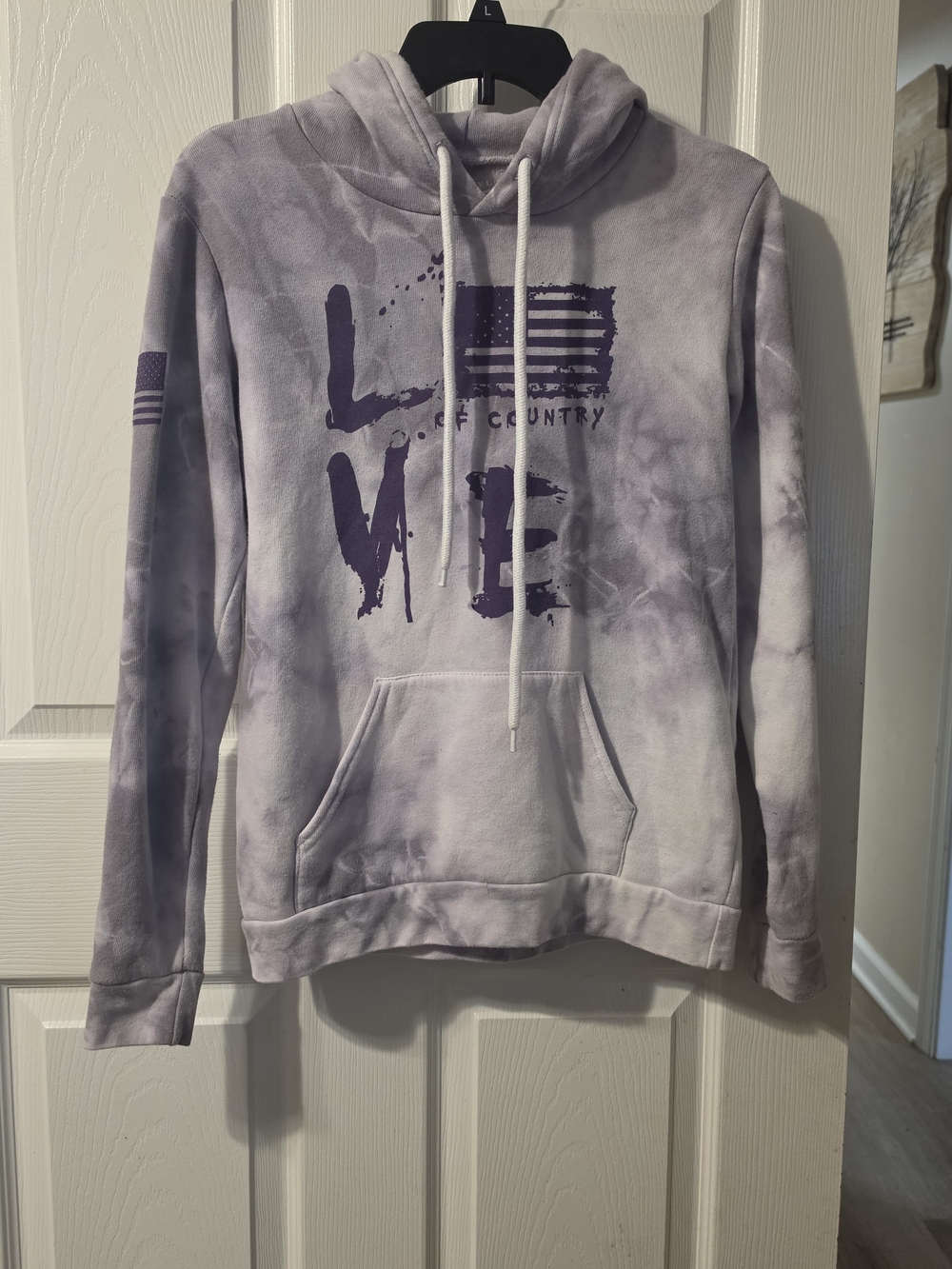 Grunt Style Love of Country Hoodie Purple Small